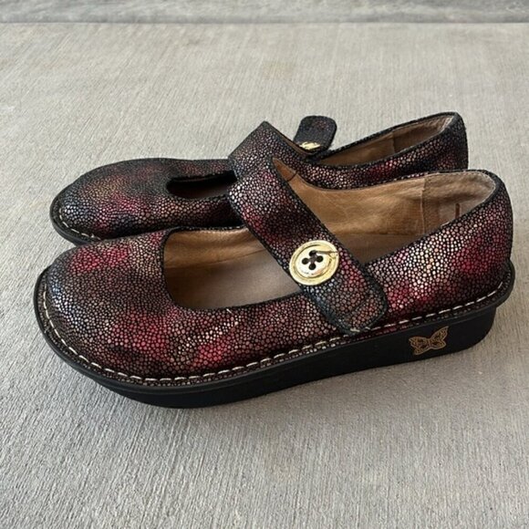 Alegria Paloma Brown Pebble Mary Jane Clog Size 37 - Picture 9 of 10